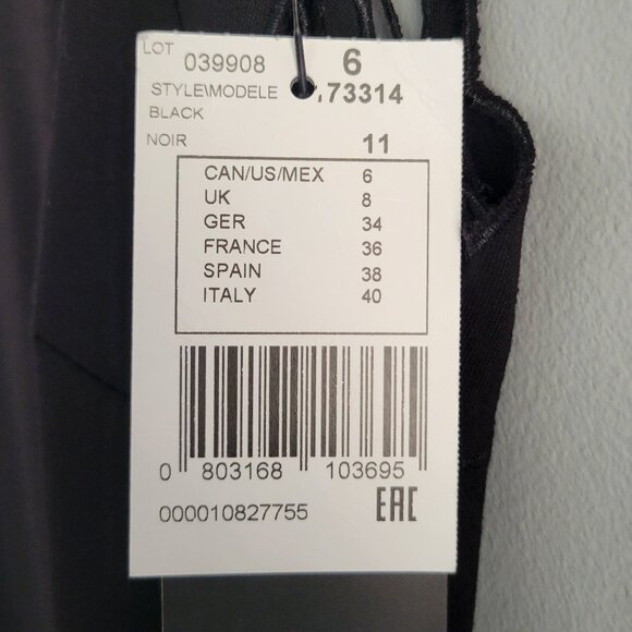 NWT Joseph Ribkoff Cutout Black Dress Size 6 - Picture 6 of 15